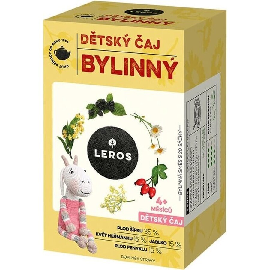 LEROS CHILDREN'S HERBAL TEA 20×1,8 g, ceai de plante pentru copii