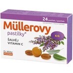 MÜLLER'S PASTILLS SHALVIA AND VITAMIN C 1×24 buc, pentru răceli