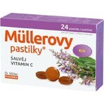 MÜLLER'S PASTILLS SHALVIA AND VITAMIN C 1×24 buc, pentru răceli