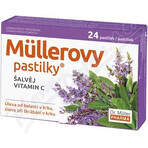 MÜLLER'S PASTILLS SHALVIA AND VITAMIN C 1×24 buc, pentru răceli