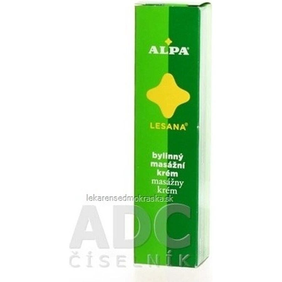 ALPA CREAM LESANA 1×40 g, masaj pe bază de plante