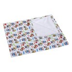 Coperta per bambini BÁRA 5284/424 75x100 bianco/animali supereroi 1×1 pz, coperta per bambini