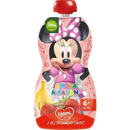 HAMI Disney Minnie capsulă Banană și căpșuni 1×110 g, capsulă de fructe