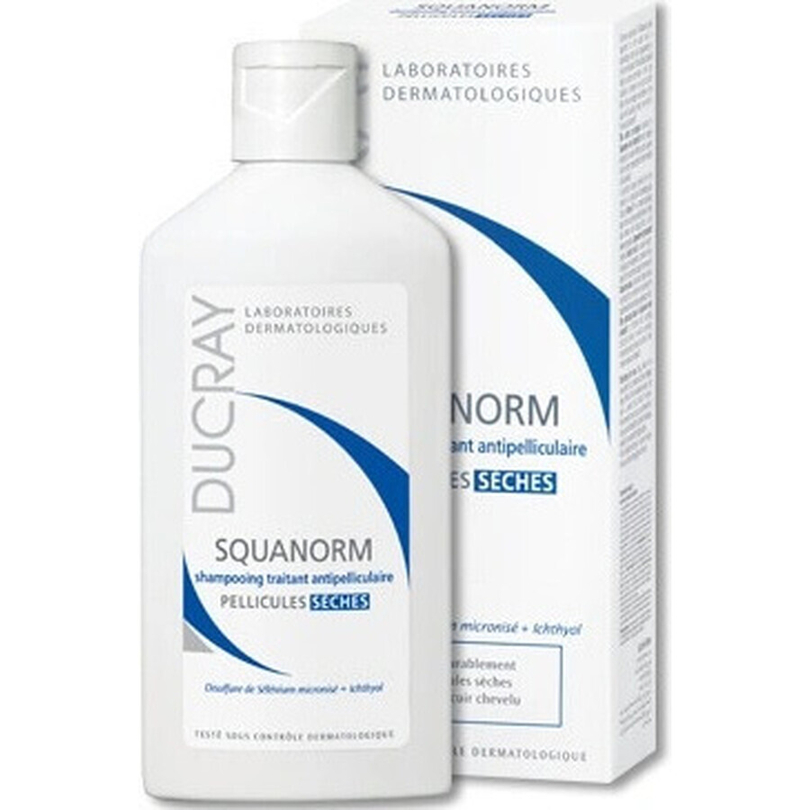 DUCRAY SQUANORM - PELLICULES SÉCHES 1×200 ml, șampon împotriva mătreții uscate