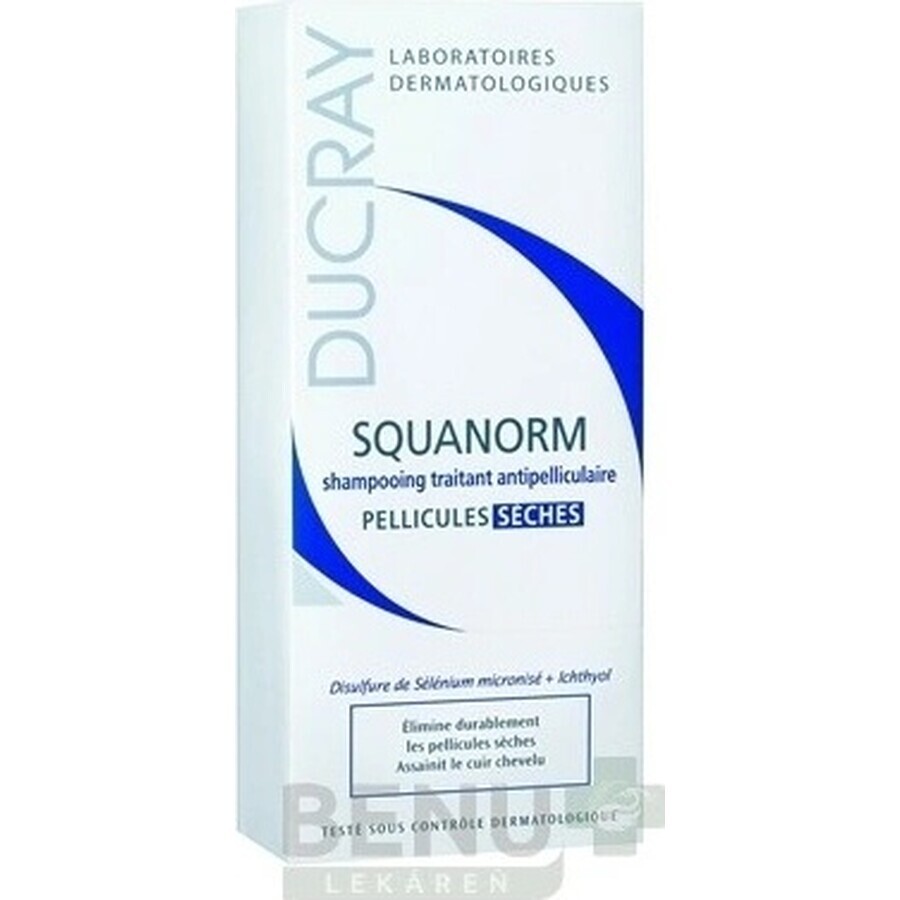 DUCRAY SQUANORM - PELLICULES SÉCHES 1×200 ml, șampon împotriva mătreții uscate