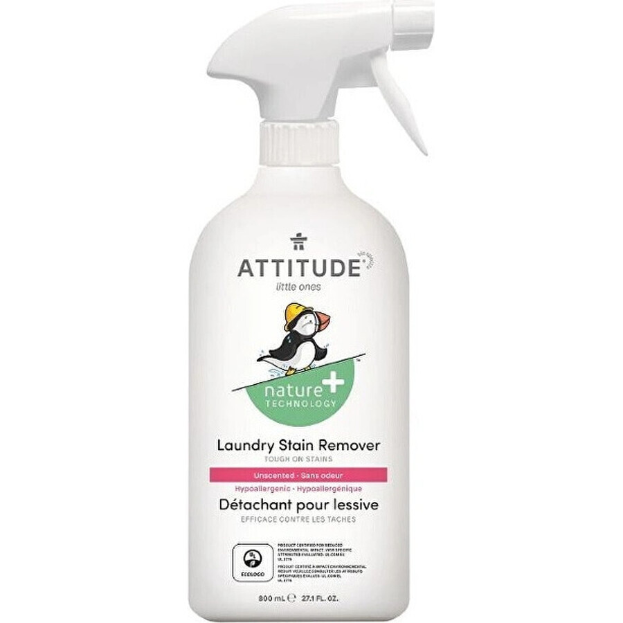 ATTITUDE Baby Laundry Detergent Spray 1×800 ml, détachant