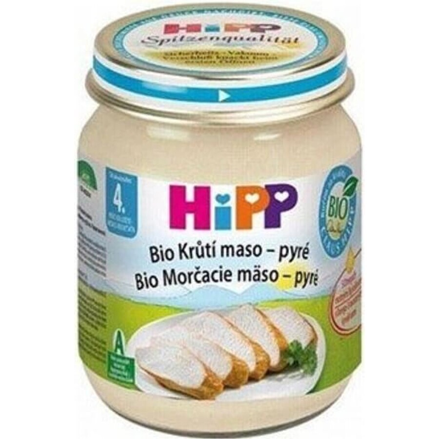 HiPP Bio-Putenpüree 1×125 g, Fleischvorspeise für Kinder