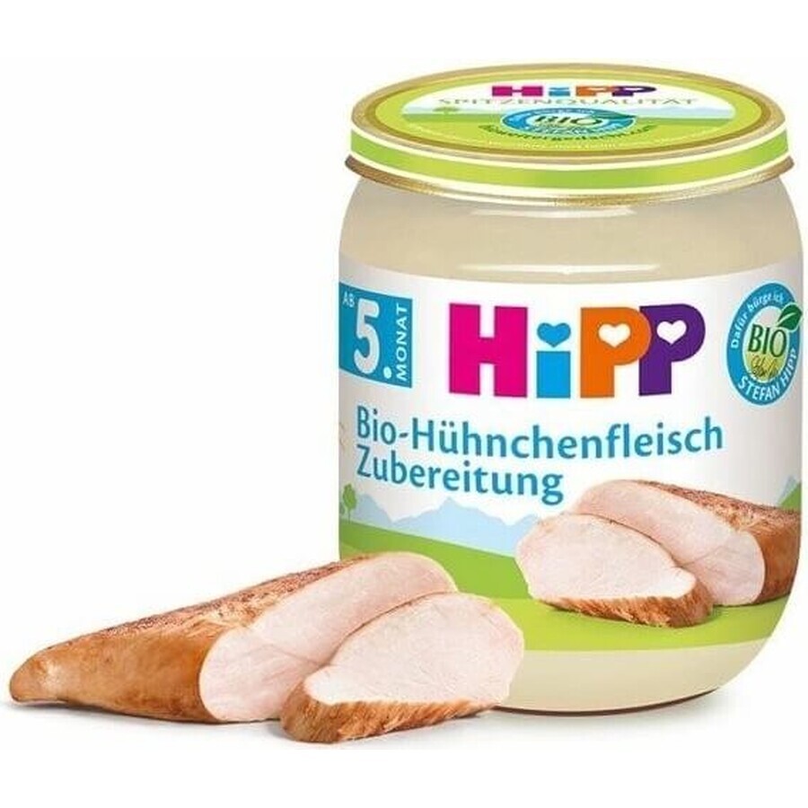 HiPP Bio-Putenpüree 1×125 g, Fleischvorspeise für Kinder