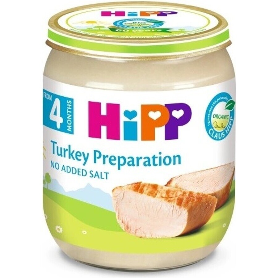 HiPP Bio-Putenpüree 1×125 g, Fleischvorspeise für Kinder