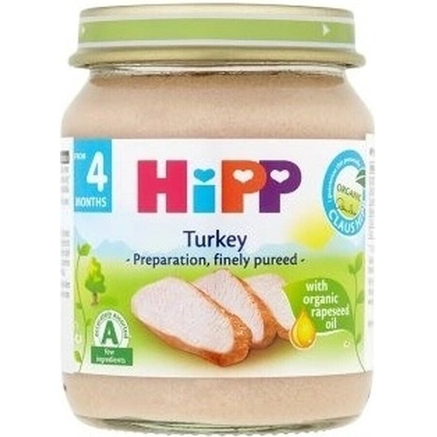 HiPP Bio-Putenpüree 1×125 g, Fleischvorspeise für Kinder