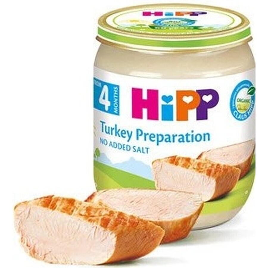 HiPP Bio-Putenpüree 1×125 g, Fleischvorspeise für Kinder