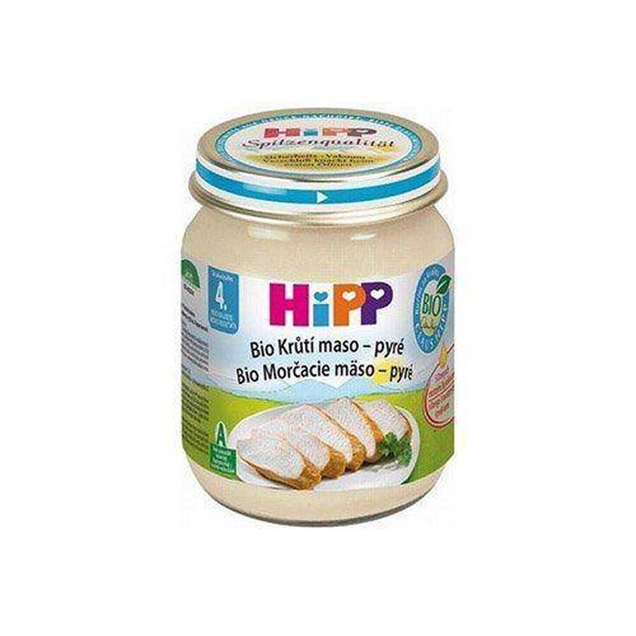 HiPP Bio-Putenpüree 1×125 g, Fleischvorspeise für Kinder