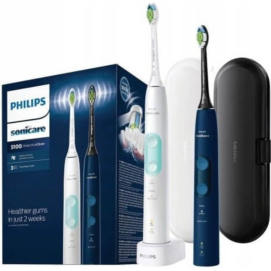 Philips Sonicare 5100 HX6851/34 1+1 1×1 set, periuță de dinți sonică 2 buc