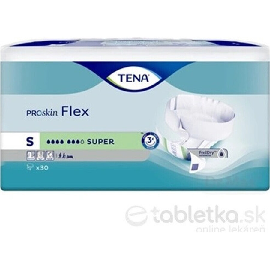 TENA Flex Super S 1×30 buc, chiloți pentru incontinență cu talie cu eliberare rapidă