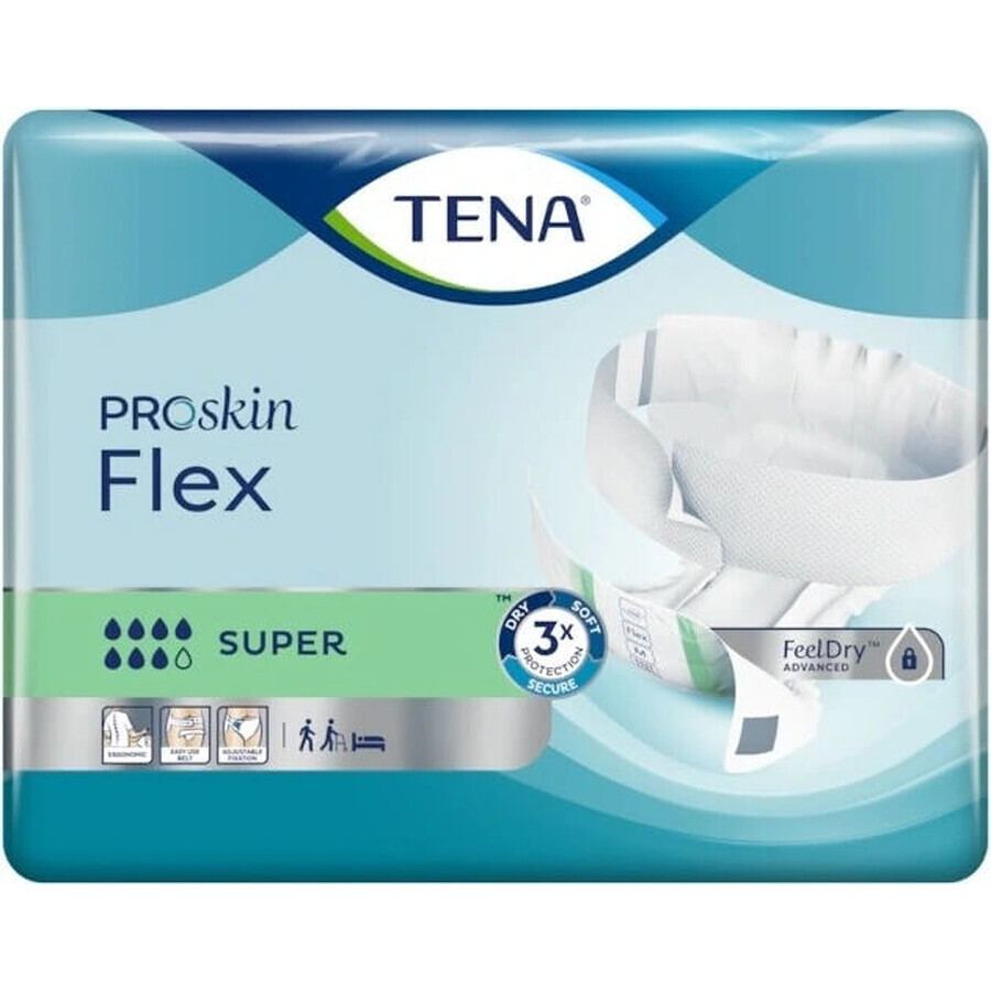 TENA Flex Super S 1×30 buc, chiloți pentru incontinență cu talie cu eliberare rapidă