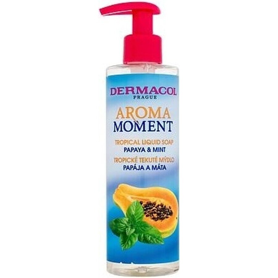 Jabón líquido Aroma Moment Jabón líquido Papaya y Menta 1×250 ml, jabón líquido