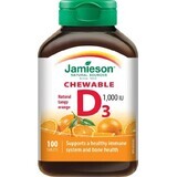 JAMIESON VITAMINA D3 1000 UI NARANJA 1×100 tbl, VITAMINA D3, naranja