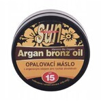 VIVACO SUN ARGAN BRONZ SPF15 Unt de protecție solară cu ulei de argan 1×200 ml, rezistent la apă