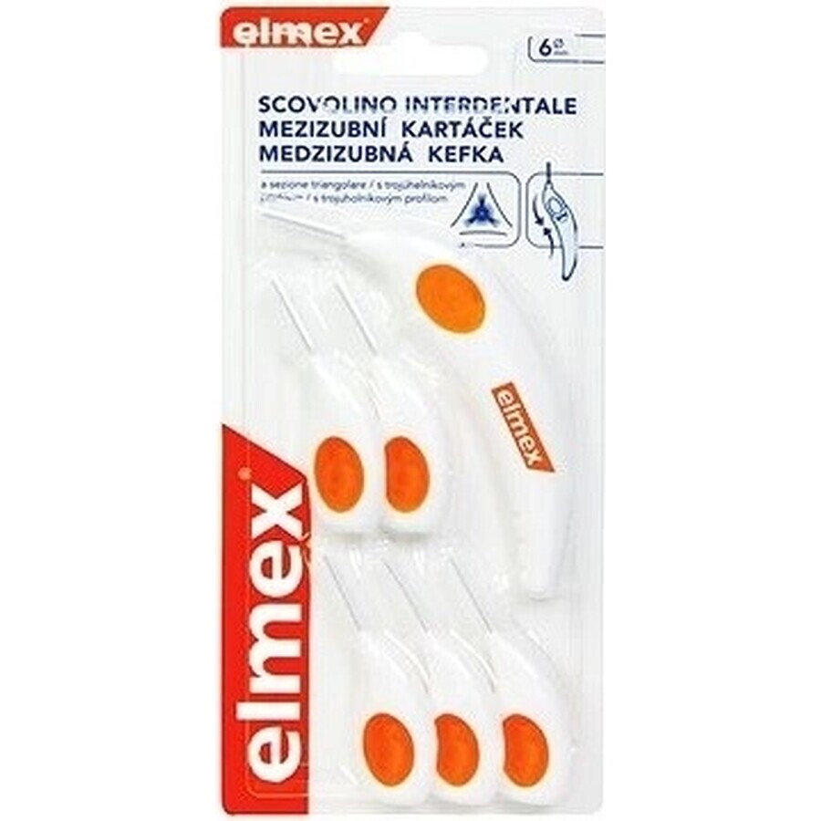 ELMEX INTERDENTAL Periile interdentare nr.6 portocaliu 1×4 buc, perii interdentare