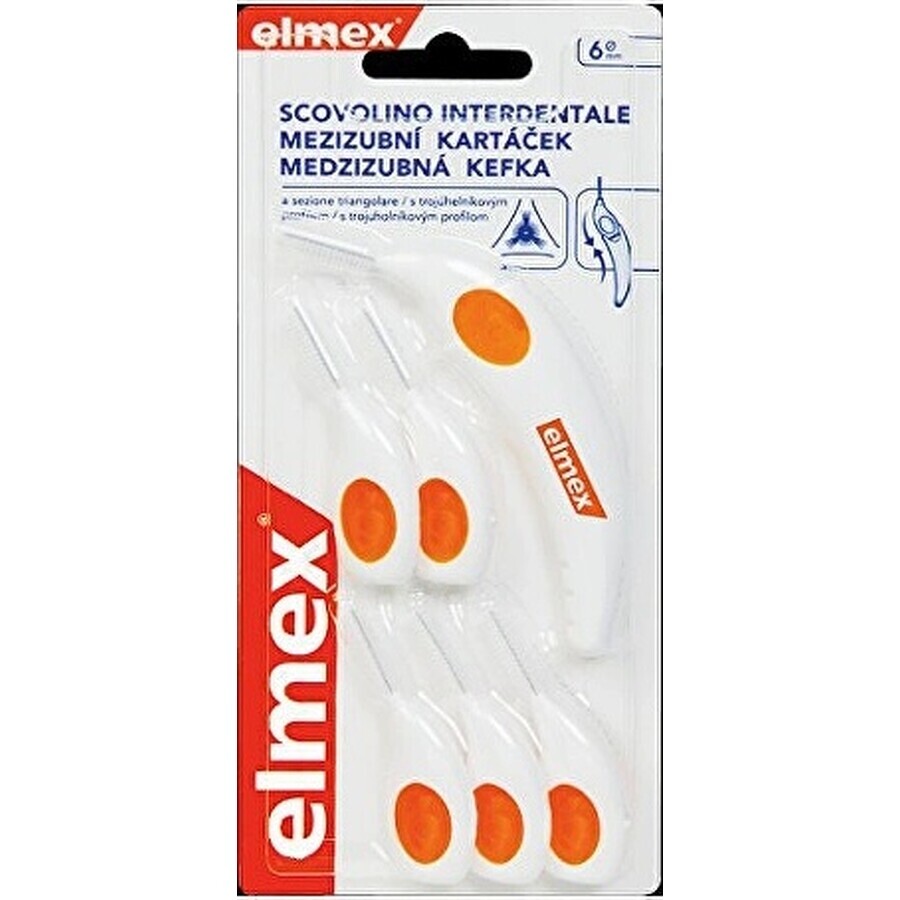 ELMEX INTERDENTAL Periile interdentare nr.6 portocaliu 1×4 buc, perii interdentare