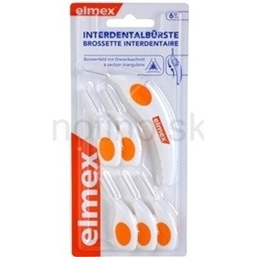 ELMEX INTERDENTAL Periile interdentare nr.6 portocaliu 1×4 buc, perii interdentare