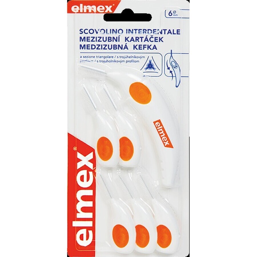 ELMEX INTERDENTAL Periile interdentare nr.6 portocaliu 1×4 buc, perii interdentare