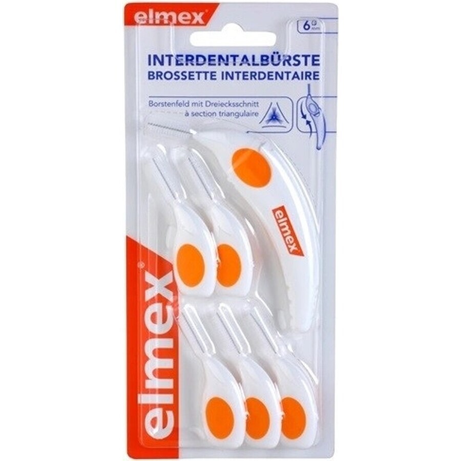 ELMEX INTERDENTAL Periile interdentare nr.6 portocaliu 1×4 buc, perii interdentare