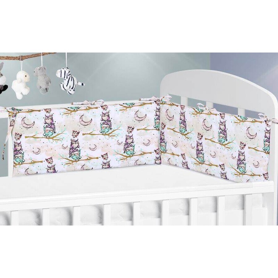 Crib blanket 111/086 owl on one branch 60x28cm 1×1 pc, crib blanket