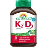 JAMIESON VITAMINS K2 120 µg + D3 1000 UI 1×30 cps, supliment alimentar