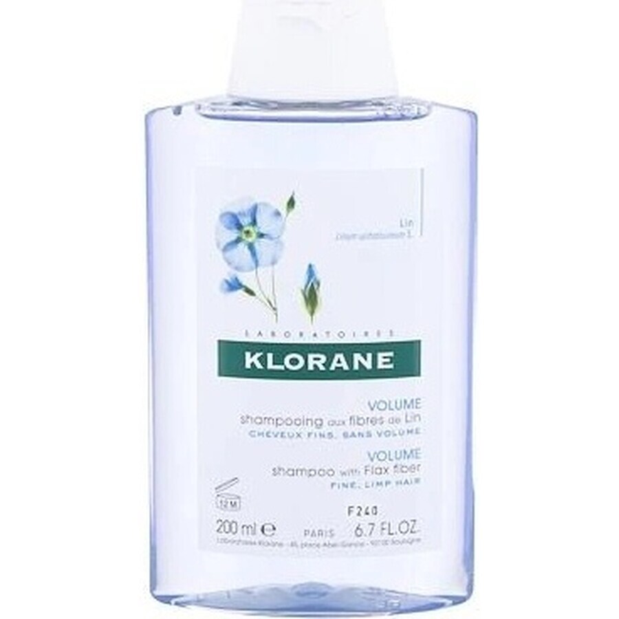 KLORANE ȘAMPON cu in organic 1×200ml, șampon pentru păr fin fără volum