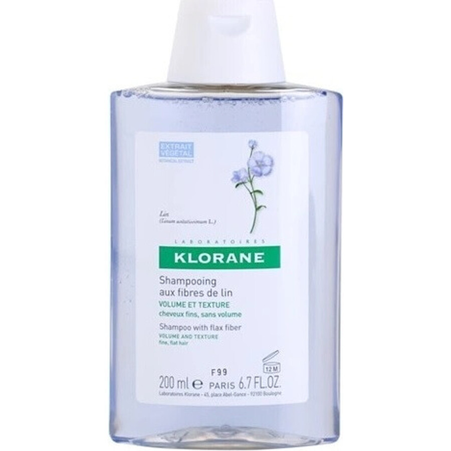 KLORANE ȘAMPON cu in organic 1×200ml, șampon pentru păr fin fără volum