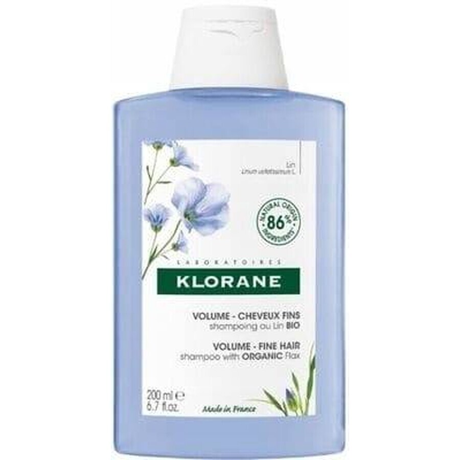 KLORANE ȘAMPON cu in organic 1×200ml, șampon pentru păr fin fără volum