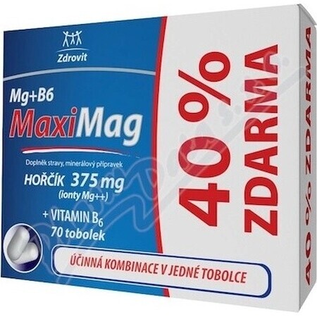 MaxiMag 40% liber 1×70 cps, 50+20 capsule