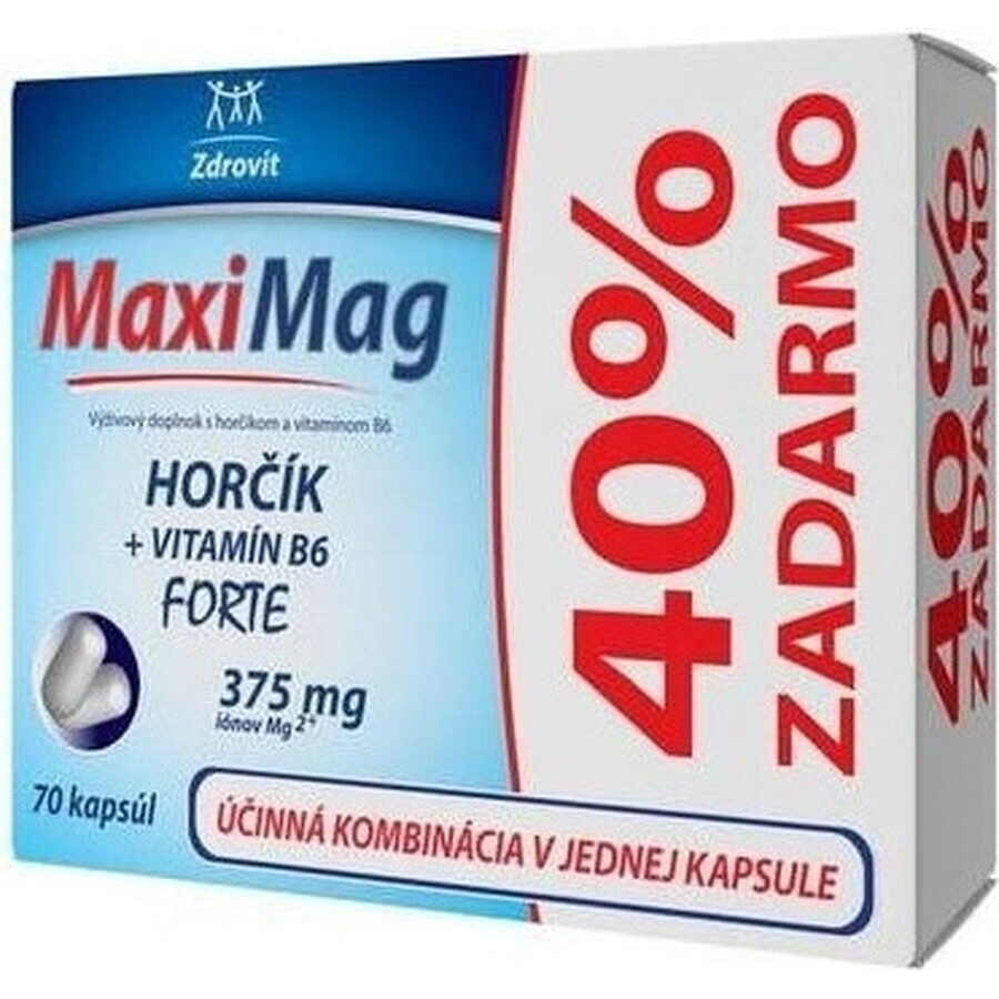 MaxiMag 40% liber 1×70 cps, 50+20 capsule