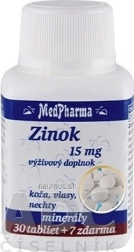 MedPharma ZINOC 15 mg 1×37 tbl, zinc