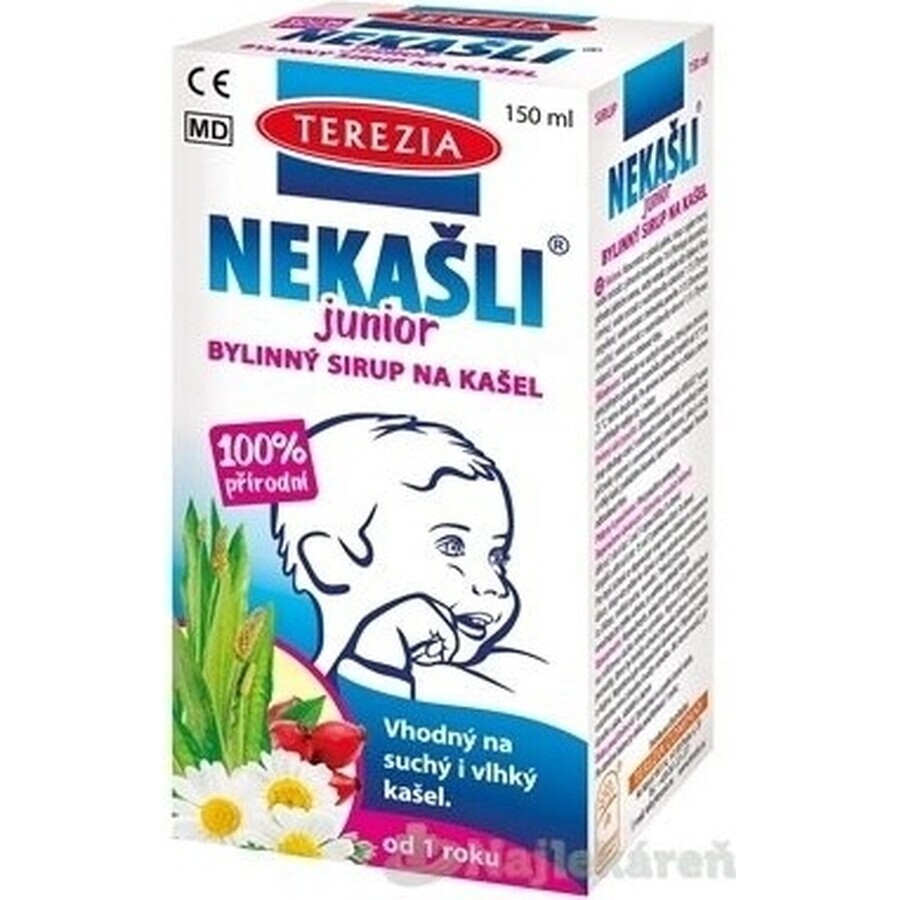 TEREZIA NEKAŠLI JUNIOR sirop pe bază de plante pentru tuse 1×150 ml, sirop