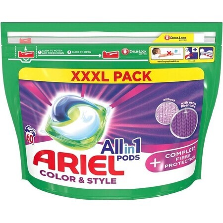 Ariel Gel Comprimidos 60uds Protección Fibra Completa 1×60 comprimidos