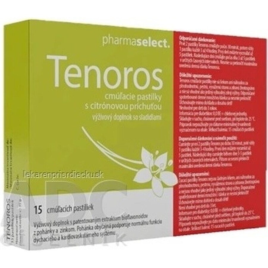 TENOROS 1×15 buc, pastiluțe pentru supt