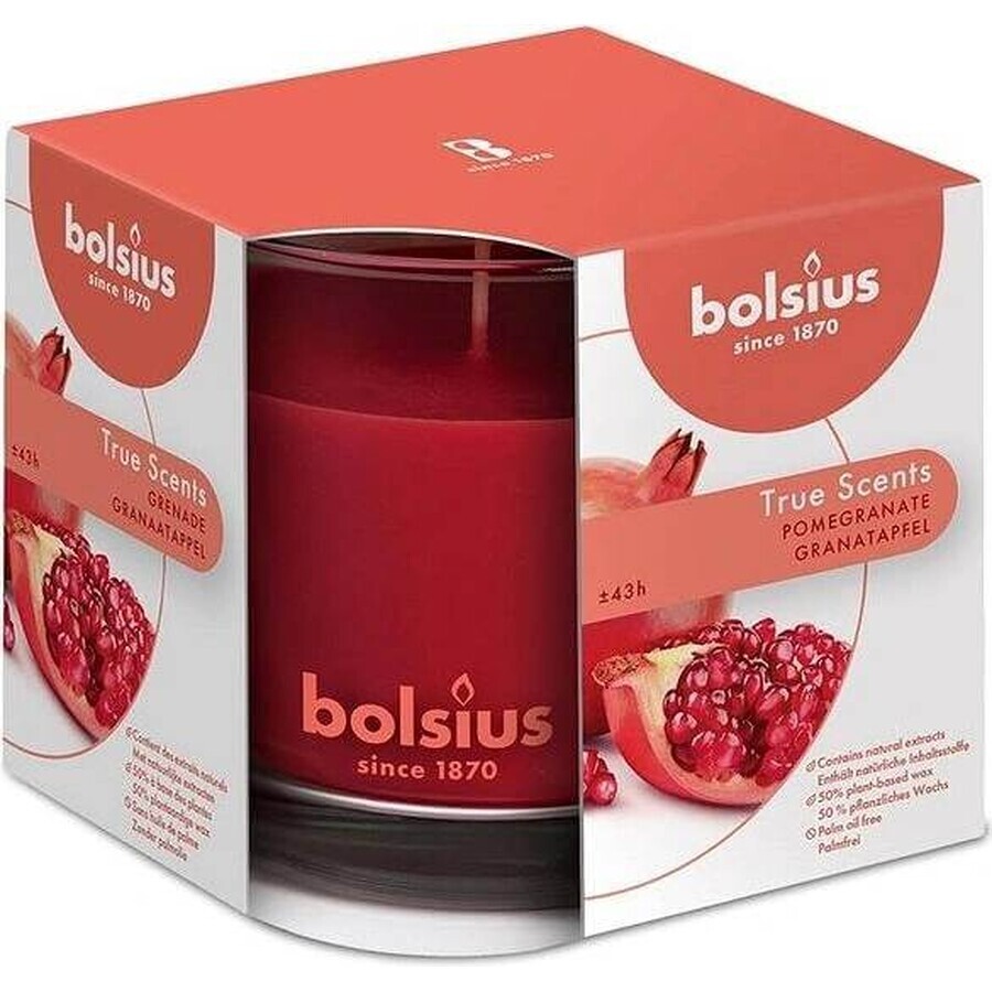 Bolsius Aromatic 2.0 Sticlă 95x95mm Rodie, lumânare parfumată 1×1 buc, lumânare parfumată