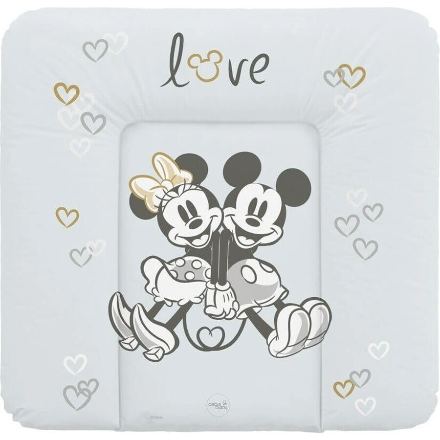 CEBA Covoraș de schimb moale pentru comodă (75x72) Disney Minnie & Mickey Gri 1×1 buc