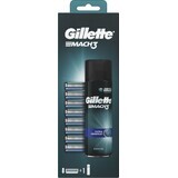 GILLETTE MACH3 8NH + SLASH GEL 1×1 Set, 8 Ersatzköpfe + Gel 200 ml