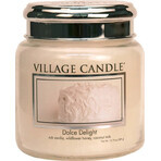 Village Candle Lumânare parfumată în sticlă - Dolce Delight - Velvet Delight, mediu 1×1 buc, lumânare parfumată în sticlă