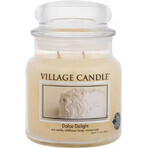 Village Candle Lumânare parfumată în sticlă - Dolce Delight - Velvet Delight, mediu 1×1 buc, lumânare parfumată în sticlă