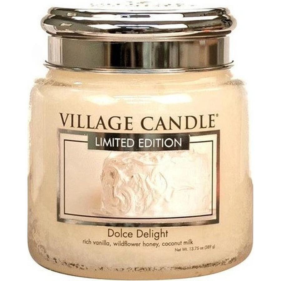 Village Candle Lumânare parfumată în sticlă - Dolce Delight - Velvet Delight, mediu 1×1 buc, lumânare parfumată în sticlă