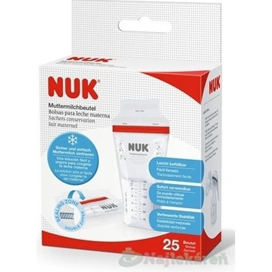 NUK Muttermilchbeutel 1×25 Stück, Milchbeutel