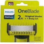 Philips OneBlade QP624/50 360 reservemesjes voor gezicht en lichaam + lichaamskam en intiemopzetstuk 1×1 pc, reservemesjes