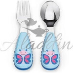 Zoo Stainless steel spoon and fork Butterfly 12m+ 1×1 pc, utensils for kids