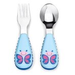 Zoo Stainless steel spoon and fork Butterfly 12m+ 1×1 pc, utensils for kids