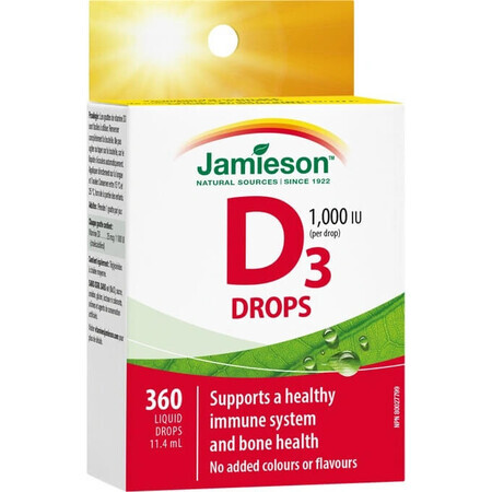 Jamieson Vitamina D3 1000 UI gocce 1000IUE 1×11,4ml