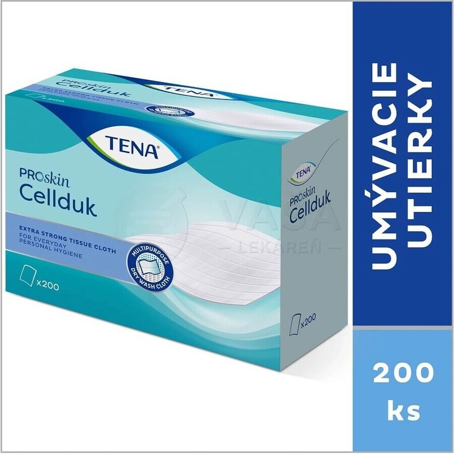 TENA Cellduk Wipes for incontinent people 1×200 pcs, 25×26 cm wipes